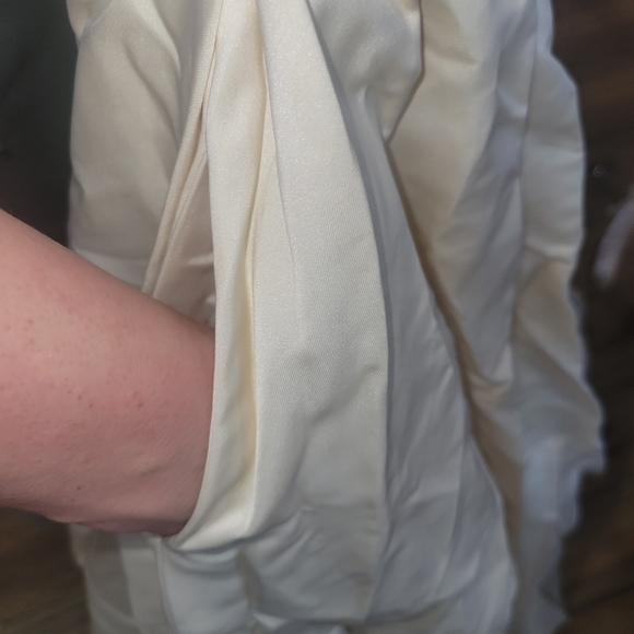 Strapless Beaded Champagne Wedding Gown - Picture 11 of 11